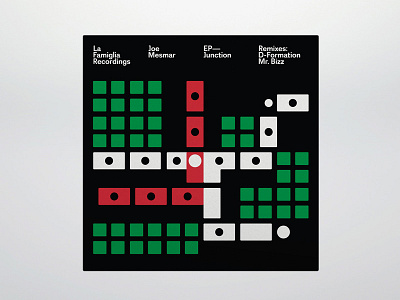 Joe Mesmar - Junction album cover branding logo montreal music techno typography visual identity