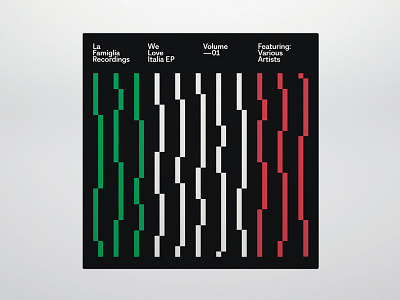 We Love Italia EP - Various album cover branding logo montreal music techno typography visual identity