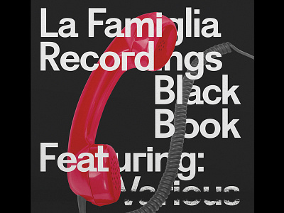 La Famiglia - Black Book album cover grid minimal sans serif techno typography visual identity