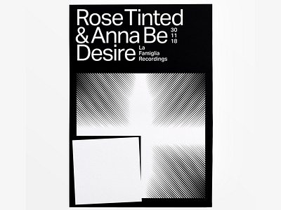 Rose Tinted & Anna Be album cover grid logo minimal modernism music techno typography visual identity