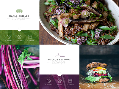 Umami food food icon green purple recipes user interface web blocks web design