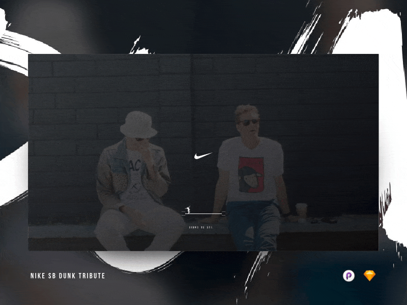 Nike Sb Dunk Tribute freebies interaction design made with principle nike ui ux