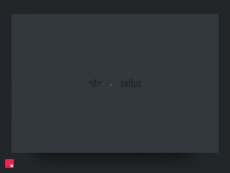 Adidas tribute adidas braun tribute dark layout freebies interaction made with invision studio slide animation ui animation ux