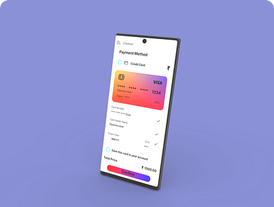 Daily UI #002 - Credit Card Checkout 3d checkout daily ui challenge figma ui ux