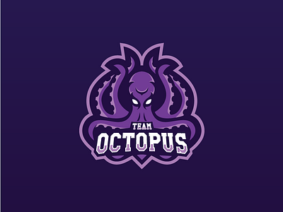 Team Octopus Mascot Logo esports logo logo design mascot sports sports design sports logo