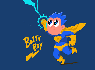 Bolty Boy bolt charadesign design electric illustration people procreate super hero superhero