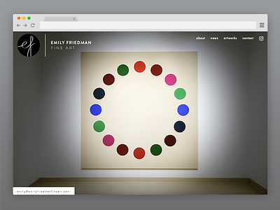 Squarespace Website - Emily Friedman Fine Art branding fine art graphic design identity layout squarespace website