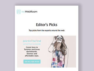 Newsletter Design - Editor's Picks design editors picks email graphic design illustration layout newsletter web