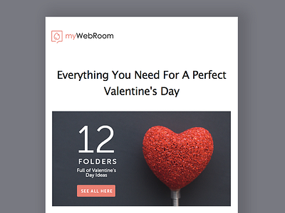 Newsletter Design - Valentine's Day design email graphic design illustration layout newsletter valentines day web