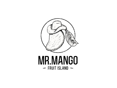 Mr.Mango Logo Illustration drawing emblem fruit graphic design illustration logo mango retro vintage