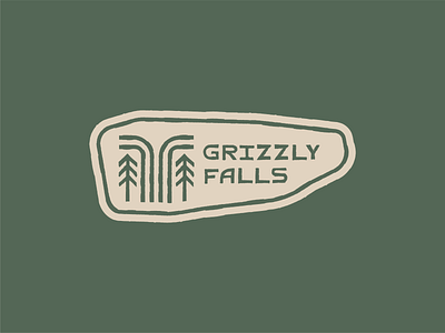 Grizzly Falls brand identity branding branding extension design graphic design icon iconagraphy illustration logo
