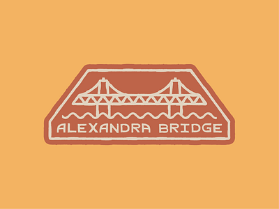 Alexandra Bridge brand identity branding branding extension design graphic design icon iconagraphy illustration logo