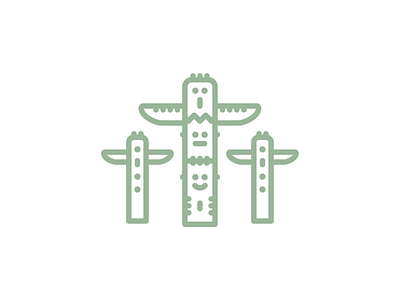 Vancuver Totem Poles design graphic design icon icon set iconagraphy icons illustration logo logomark vector