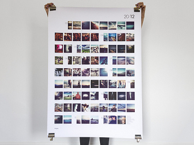 Instagram 2012 Poster 2012 a0 calendar format indesign instagram large poster print