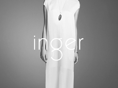 Inger Identity 2014 black and white brand fashion identity inger jewellery logo logotype style type