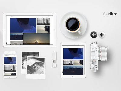 Fabrik & Photographers 2016 design device fabrik mockup overhead promotion website
