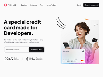 Credit Card Landing Page banking branding cards credit card designer graphic design homepage landing page product page ui uiux user experience user interface web web design webpage