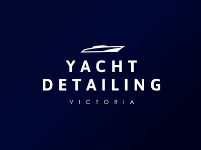 Logo Design for Yacht Detailing Victoria blue boat icon logo logo design white yacht