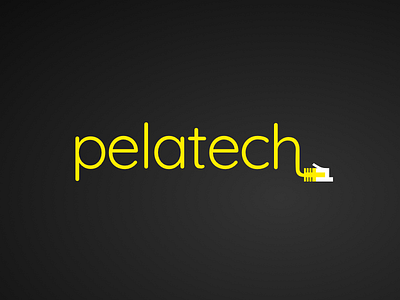 Pelatech Logo black branding bright cable clean logo network patch pelatech simple vibrant yellow