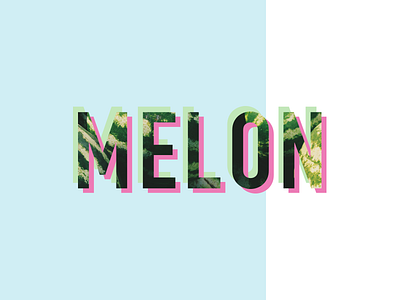 Melon blue bold fruit green melon minimal mint type typography watermelon