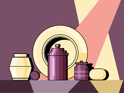 Still-life for an educational project illustration vector