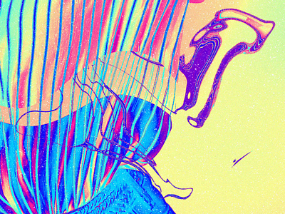 ARTWORKS with Tea. III / 2 cyberpunk damage design glitch illustration liquid noise tech