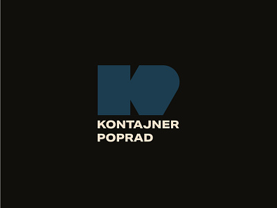 Kontajner Poprad Logo Concept branding concept container design designer flat graphic illustration kontajner logo logodesign logotype modern poprad slovakia technic technical typeface vector