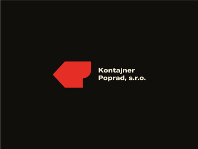 Kontajner Poprad concept 3 black branding design designer flat graphic illustration logo logodesign logotype modern slovakia technic technical typogaphy