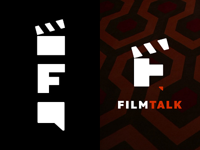 FILMTALK blog logo blog blog design branding chat bubbles design designer film filmtalk illustrator logo logo design logos logotype movie movie poster movie talk slovakia the shining typography vector