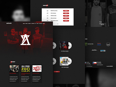 Music band website concept. band color design flat graphic music punk slovakia website wordpress