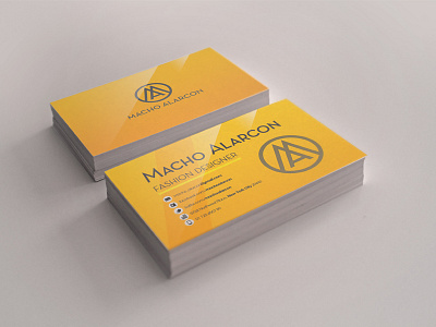 Macho Alarcon bcard branding business card fashion jardo logo mockup