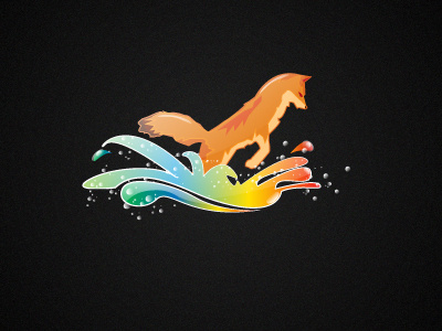Excelfox animal color design excel fox jardo logo mascot splash web