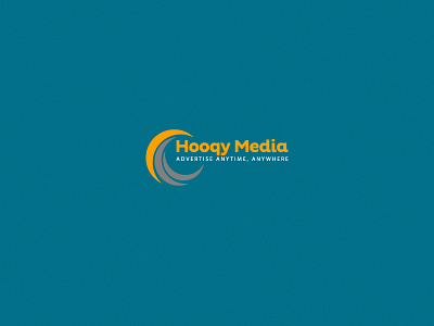 Hooqy Media circle crescent ellipse hooqy logo media