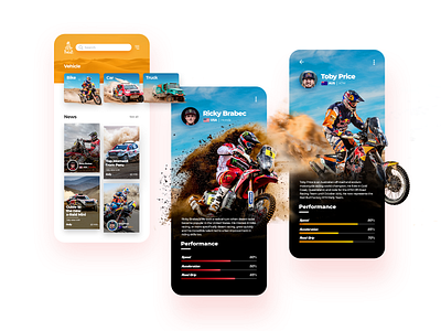 Rally Dakar graphicdesign motobike rally rallydakar ui ui ux uidaily uidesign user interface