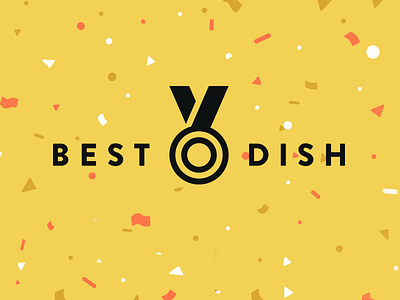 Introducing: Best Dish! award best confetti food gold icon logo medal olympics platform richmond web