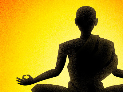 Meditation illustration meditation mobelux monk silhouette zen