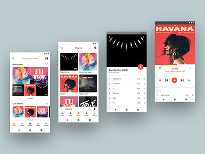 Google play music redesign concept android concept google google play material design music player redesign