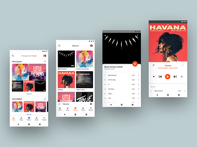 Google play music redesign concept