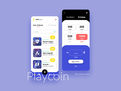 Playcoin Application uiux application branding design icon ui uiuxdesign ux