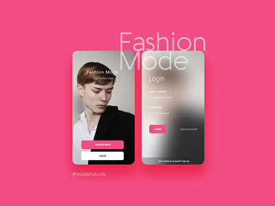 Fashion Mode Application uiux app application icon ui uiuxdesign ux