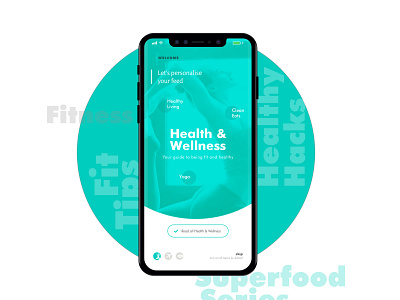 IamClaire - iOS Onboarding filter fitness app health app ios mobile app design onboarding typography uidesign