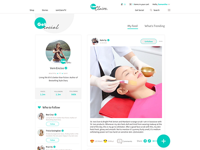 IamClaire - Get Social Page