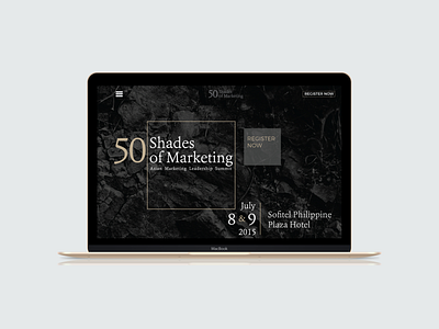 50 Shades of Marketing Web UI dark home page typography web design website