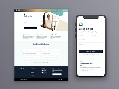 Gospce Become a Host booking form design goscpe landing page responsive sign up ui ux web design