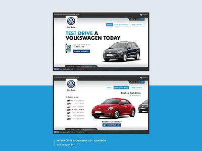 Volkswagen PH - Lightbox Rich Media Ad art direction automobile engagement lightbox ad rich media typography ui ux volkswagen