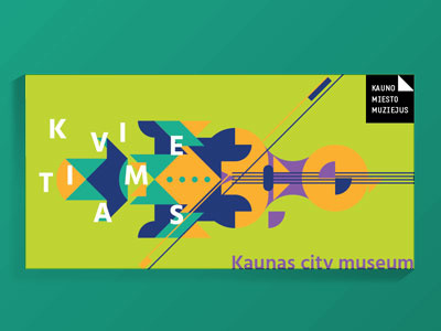 Kaunas Museum Invitation cultural design culture design illustration invitation invitation design kaunas museum invitation museum design violin