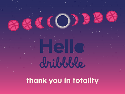 Dribbble eclipse, path of totality - first shot debut dribbble eclipse hello sky solar totality