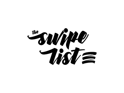 Swipe List branding lettering logo logotype typography wip