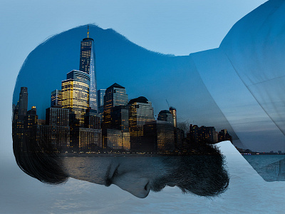 Double exposure, 2 ways (1/2) cityscape commercial real estate double exposure new york city nyc photoshop real estate skyline