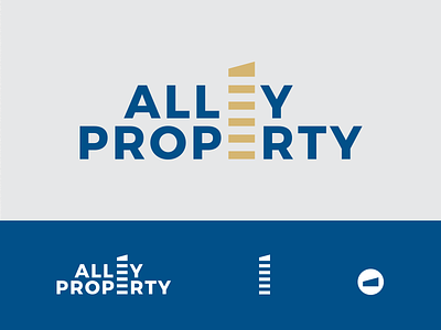Alley Property branding commercial real estate logo logotype real estate typography wordmark